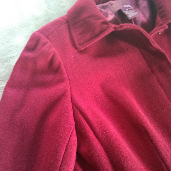 Merona red wool trench coat - Picture 4 of 5
